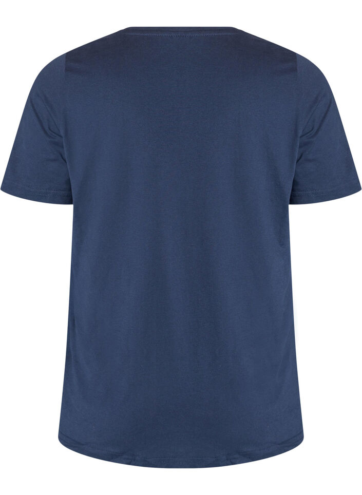 T-shirt imprim&eacute;, Bleu, Packshot image number 1