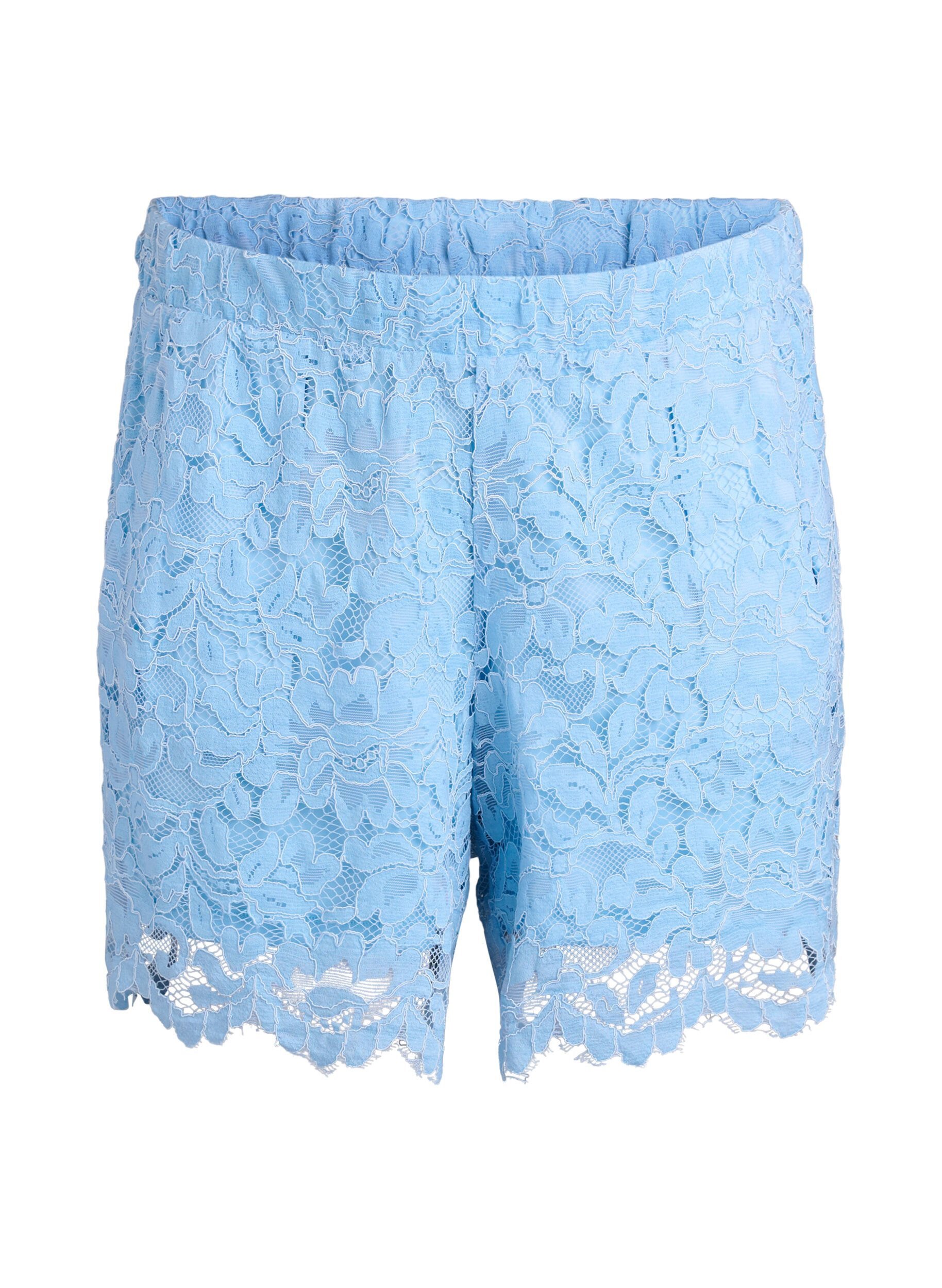 Short en dentelle taille haute avec poches