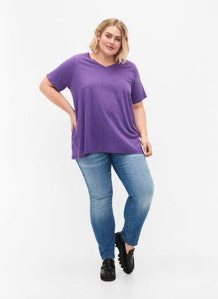 T-shirt à manches courtes avec forme en A, Deep Lavender, Model image number 2