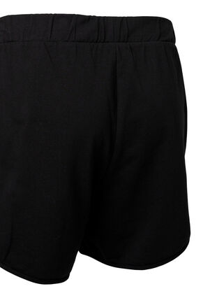 Short de couleur unie avec poches, Black, Packshot image number 3