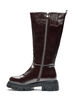 Bottes hautes avec un effet l&eacute;g&egrave;rement textur&eacute;, Marron, Packshot image number 2