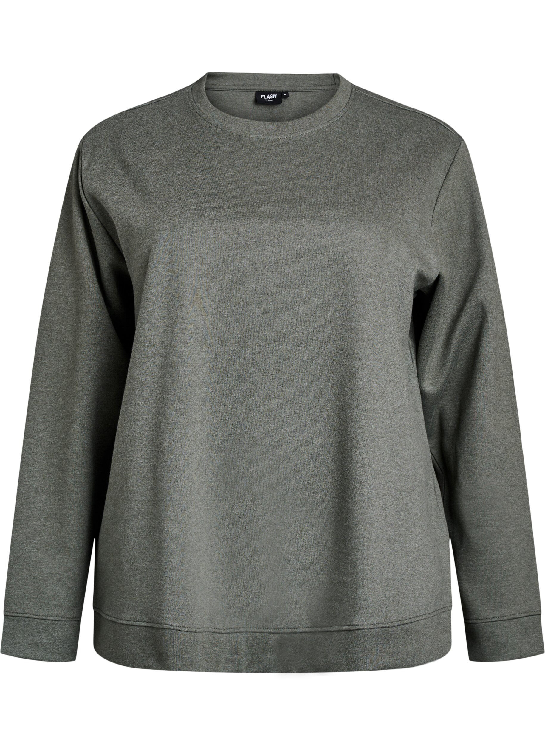 ZizziSweatshirt met ronde hals, Groen, Packshot image number 0