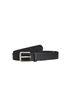 Riem in leer-mix met klassieke gesp, Zwart, Packshot image number 1
