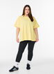 T-shirt en coton bio avec un petit motif sur le devant, Jaune, Model image number 1