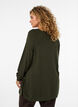 Gebreide blouse met knopen aan de zijkant, Groen, Model image number 2
