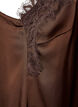 Robe en satin avec dentelle et ourlet asym&eacute;trique, Marron, Packshot image number 3