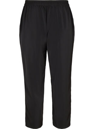 Losvallende broek met zakken, Black, Packshot image number 1