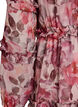 Midi-jurk met bloemenprint met ruches en doorschijnende mouwen, Roze, Packshot image number 3