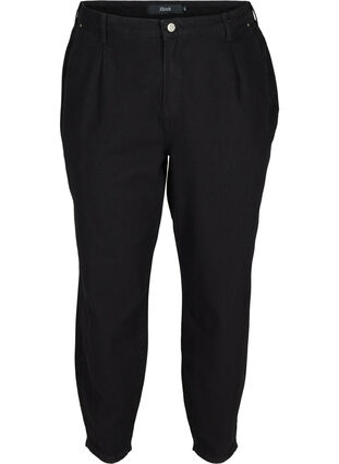 Jean en coton coupe ample, Black , Packshot image number 0