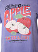 T-shirt en coton avec imprim&eacute; sur le devant et effet d&eacute;lav&eacute;, Violet, Packshot image number 2