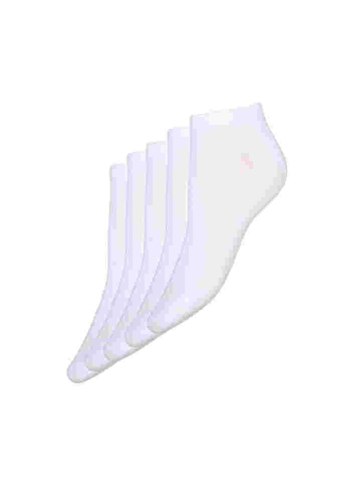 Lot de 5 chaussettes basiques, White, Packshot image number 0