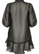 Robe courte en organza avec ourlet &agrave; volants, Noir, Packshot image number 1