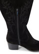 Large – Bottes de cowboy en daim, Black, Packshot image number 3