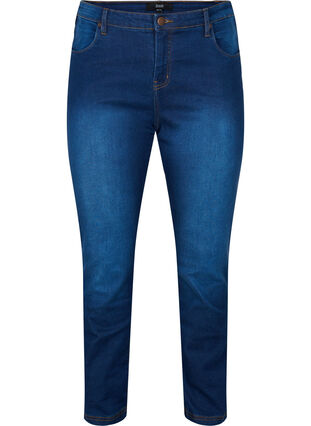 Jeans Emily Slim fit à taille régulière, Blue Denim, Packshot image number 0