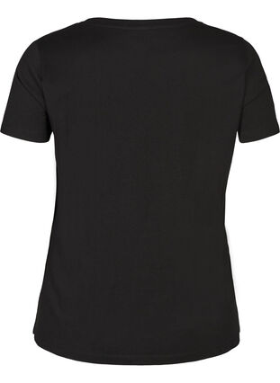 T-shirt en coton à manches courtes avec clous, Black, Packshot image number 1