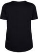 T-shirt avec motif de texte, Black W. Black, Packshot image number 1