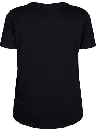 T-shirt avec motif de texte, Black W. Black, Packshot image number 1