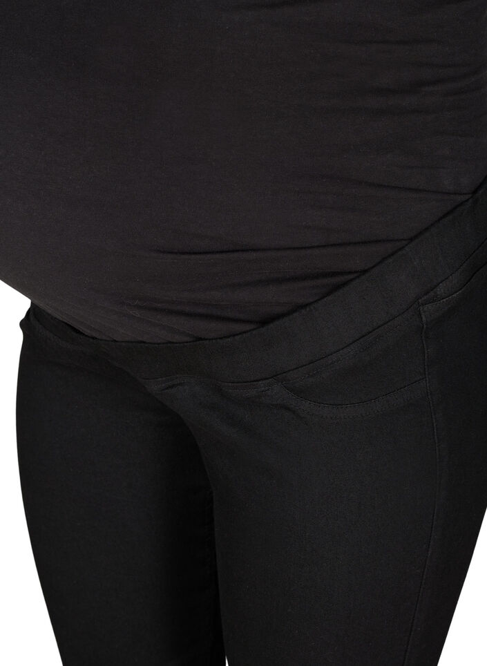 Zwangerschapsjegging met achterzakken, Black, Packshot image number 2