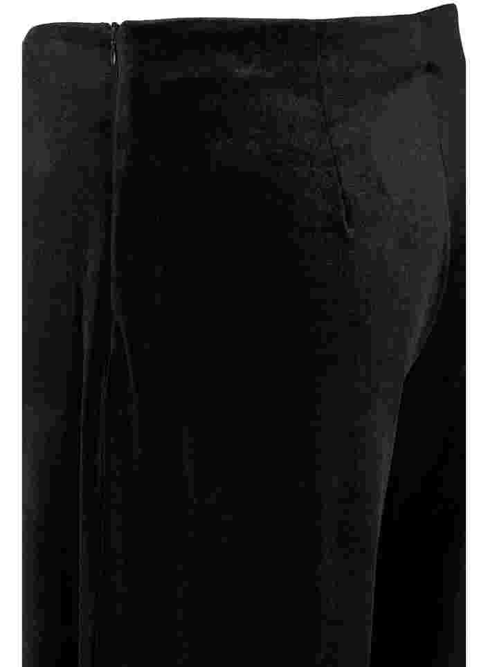Pantalon en velours avec largeur, Black, Packshot image number 3