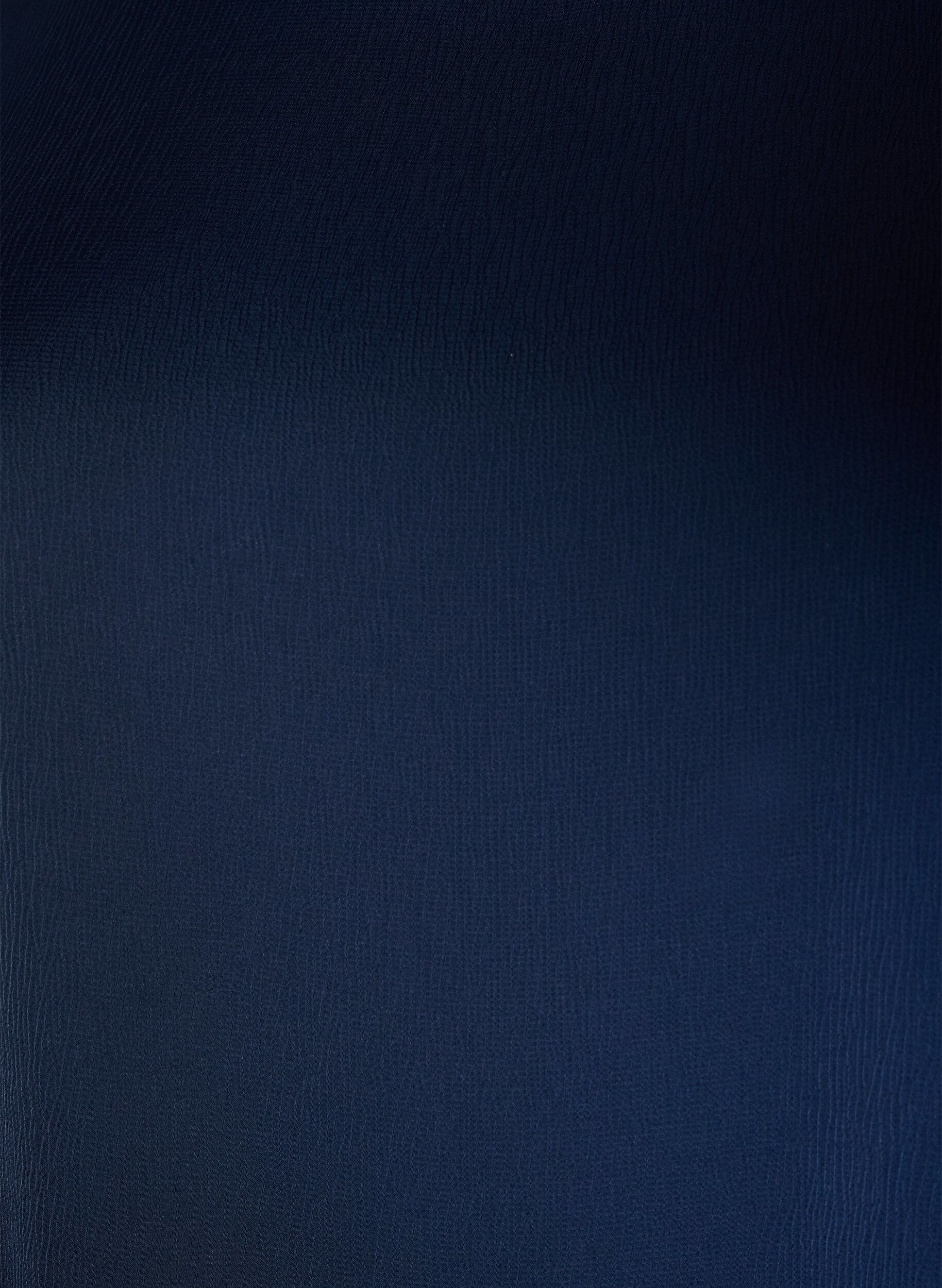 ZizziSatijnen blouse met ellebooglange mouwen, Blauw, Packshot image number 2