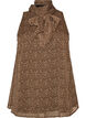Blouse sans manches &agrave; col montant avec un n&oelig;ud, Marron, Packshot image number 0