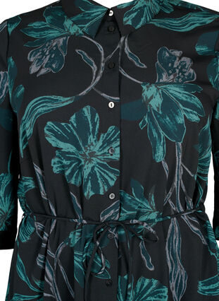 FLASH - Robe chemise à imprimé floral, Black Scarab Flower, Packshot image number 2