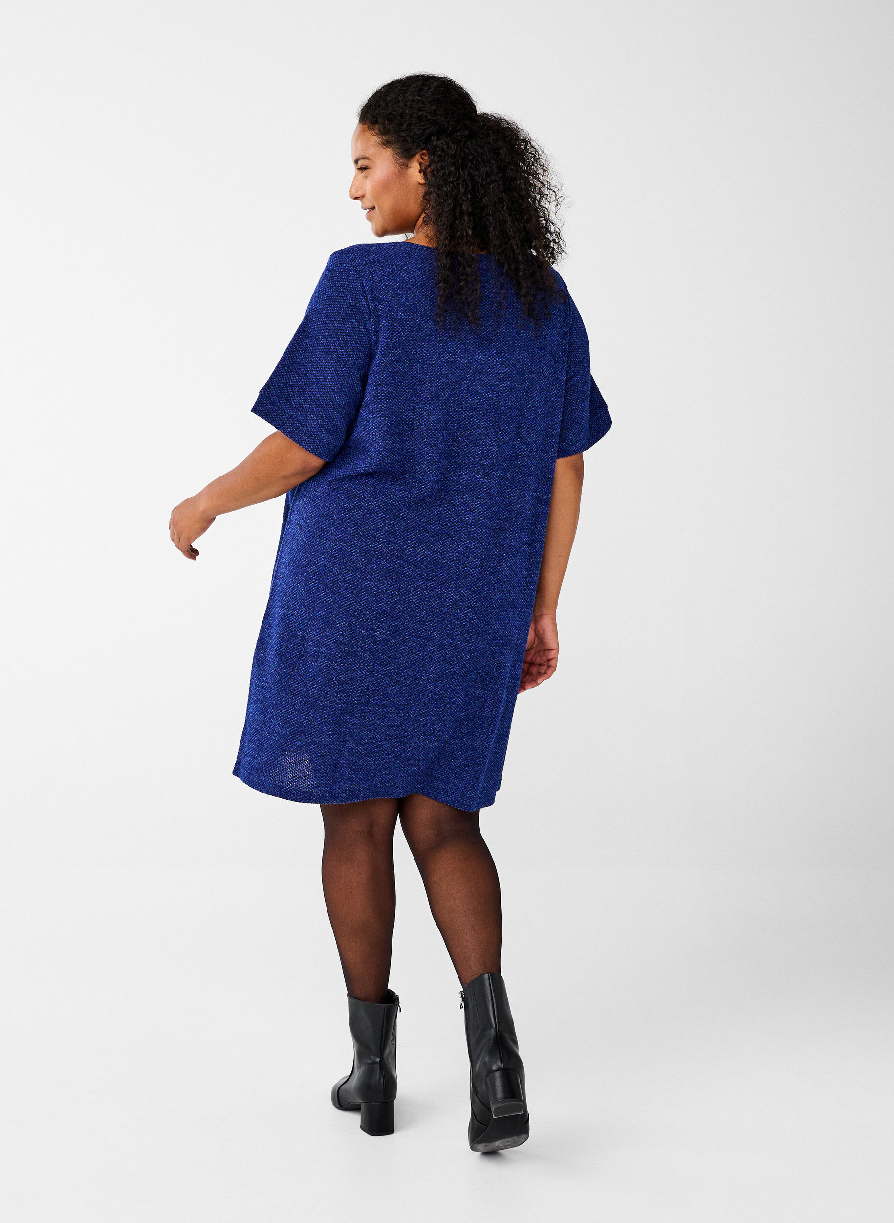 Zizzi Robe t-shirt &agrave; manches courtes, Sodalite Blue, Model image number 1