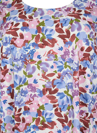 Robe en coton imprimé à manches courtes, Cloud D. Flower AOP, Packshot image number 2
