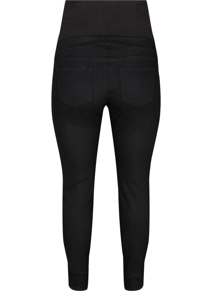 Zwangerschapsjegging met achterzakken, Black, Packshot image number 1