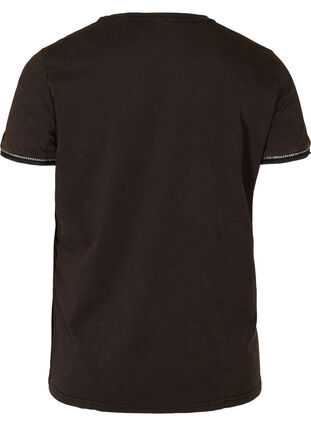 T-shirt à manches courtes avec chaîne, Black Acid Wash, Packshot image number 1