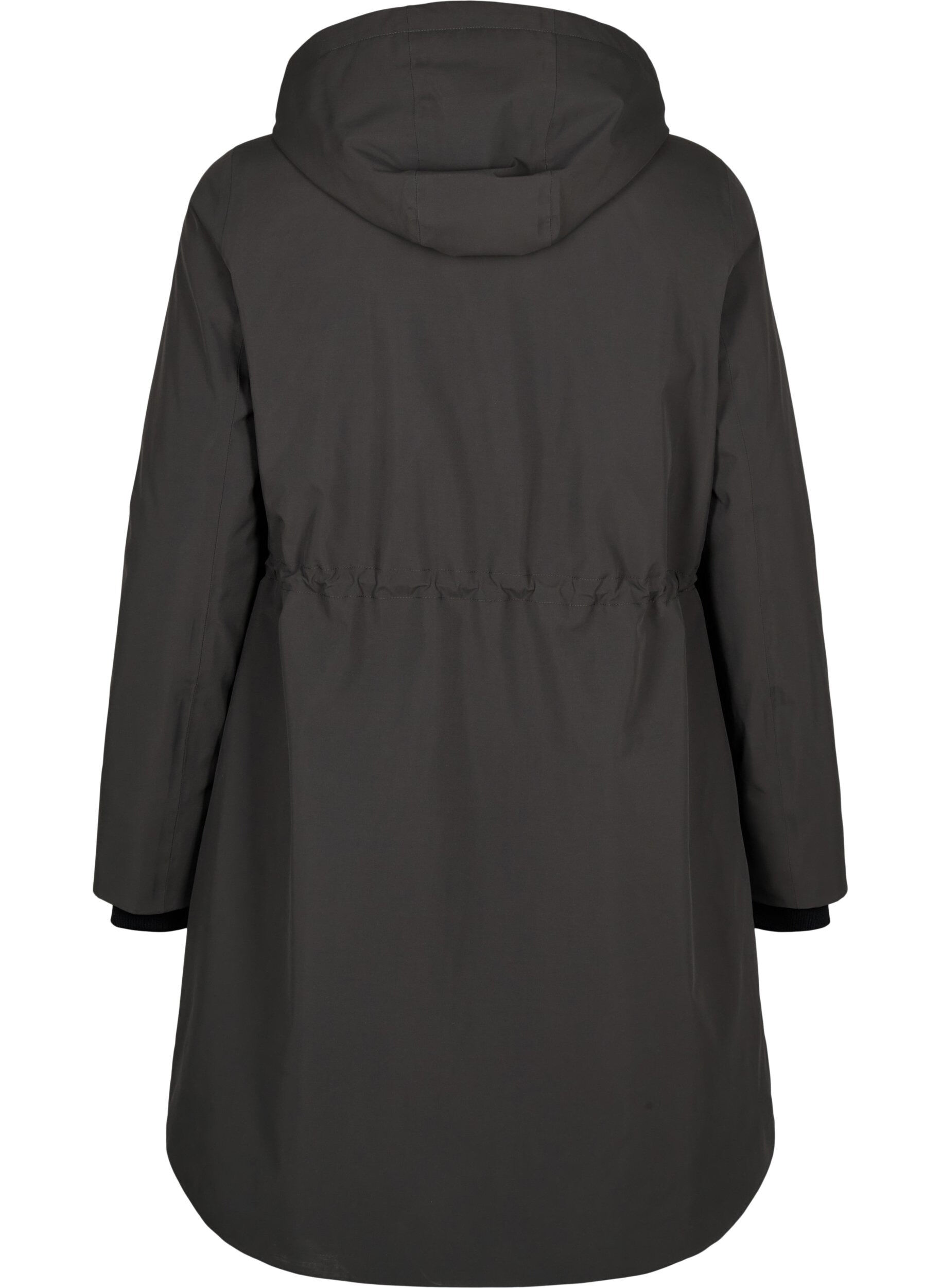 ZizziFunctionele parka winterjas met een capuchon, Raven, Packshot image number 1