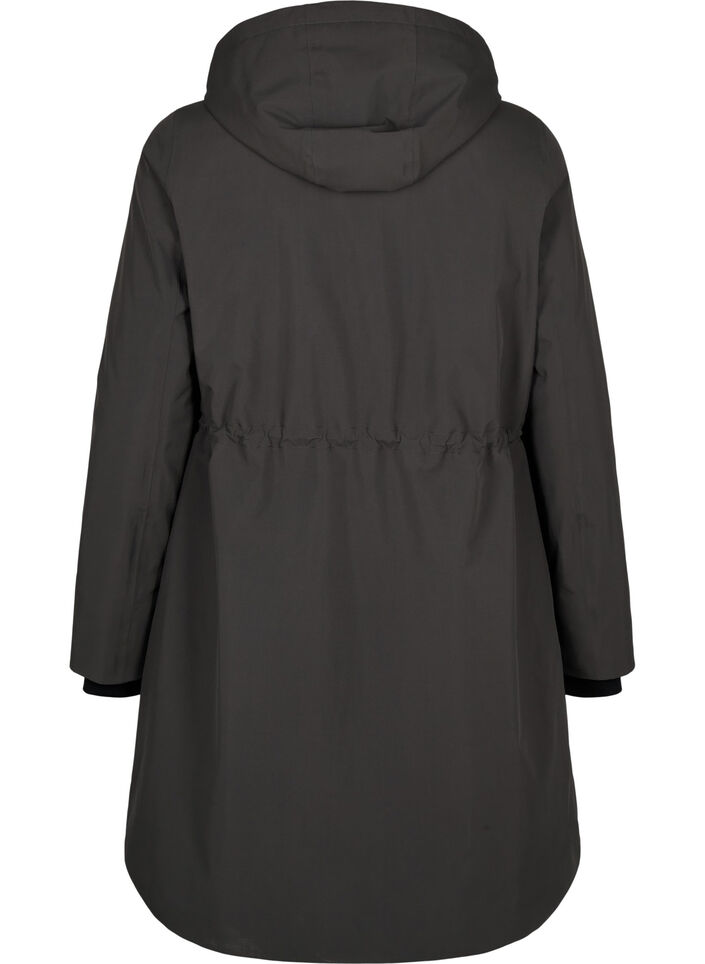 Functionele parka winterjas met een capuchon, Raven, Packshot image number 1