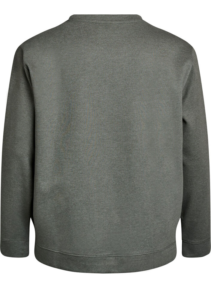FLASH - Sweatshirt met ronde hals, Groen, Packshot image number 1