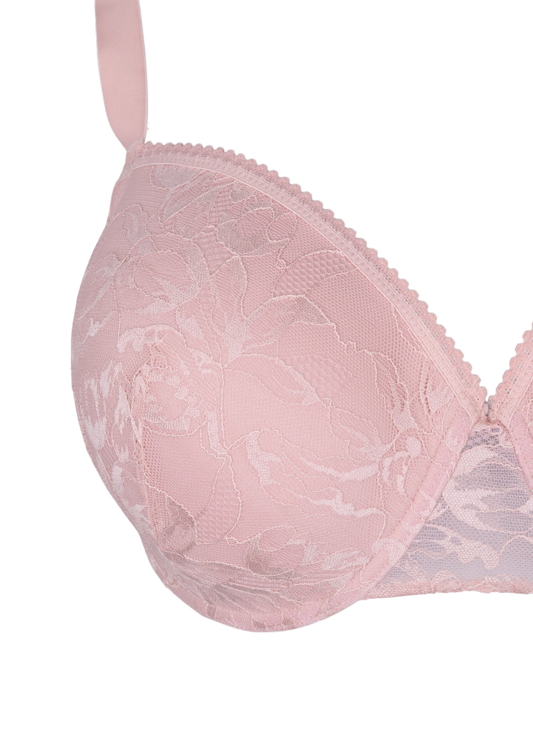Zizzi Soutien-gorge en dentelle avec armature, Pale Mauve, Packshot image number 2