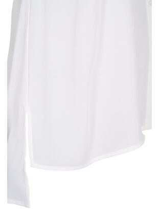 Overhemd met lange mouwen en v-hals, Bright White, Packshot image number 3