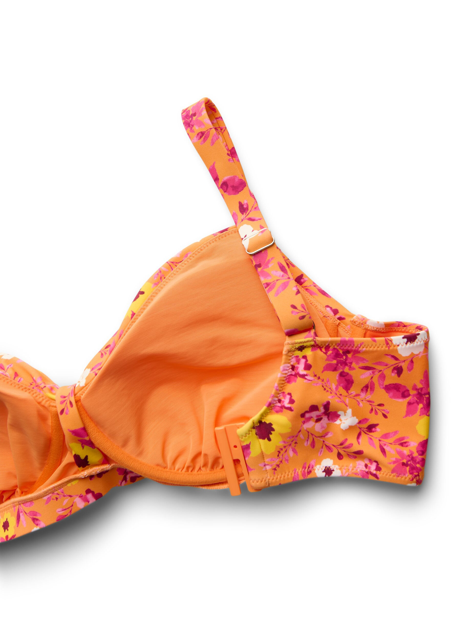 Zizzi Haut de bikini avec armatures et imprim&eacute;, Orange, Packshot image number 3