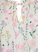 Gebloemde viscose blouse met halflange mouwen, Vanille, Packshot image number 2