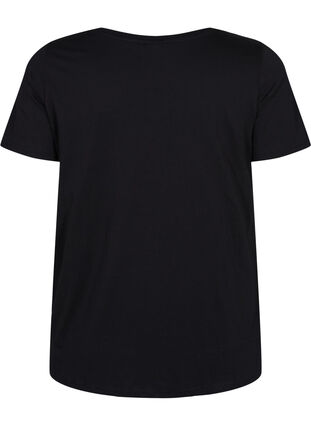 T-shirt de nuit en coton avec imprimé, Black w. Be , Packshot image number 1