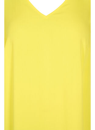 Robe en viscose avec encolure en V, Blazing Yellow, Packshot image number 2