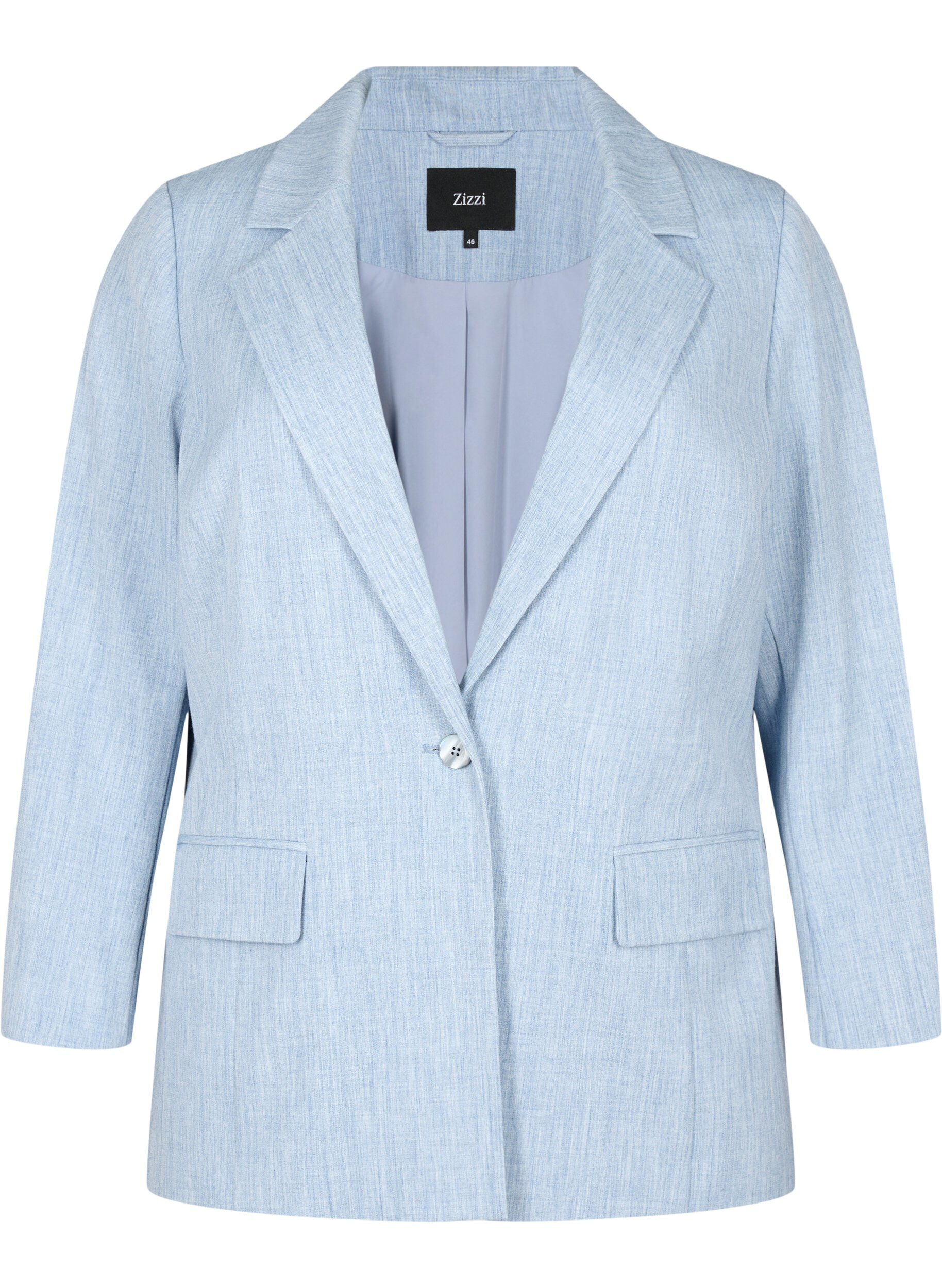 ZizziGem&ecirc;leerde blazer met knoopsluiting, Infinity , Packshot image number 0