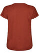 T-shirt &agrave; manches courtes en coton m&eacute;lang&eacute;, Bordeaux, Packshot image number 1