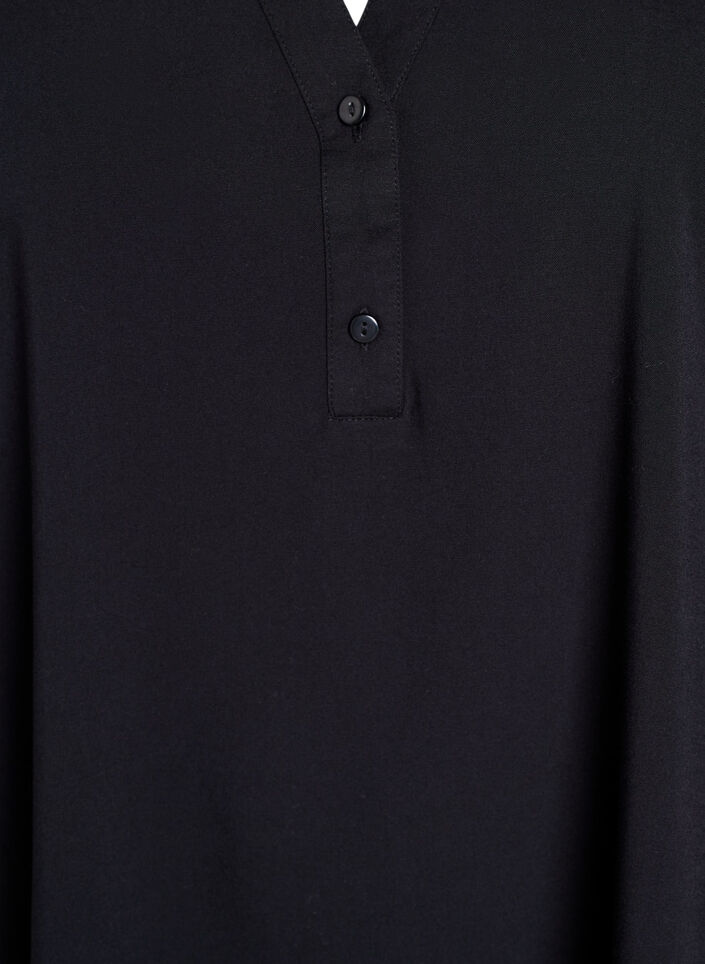 Mouwloze viscose blouse, Zwart, Packshot image number 2