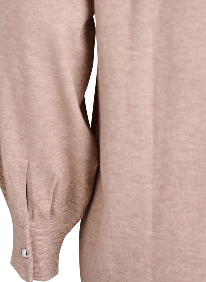 Korte gebreide jurk met raglanmouwen, Beige, Packshot image number 3