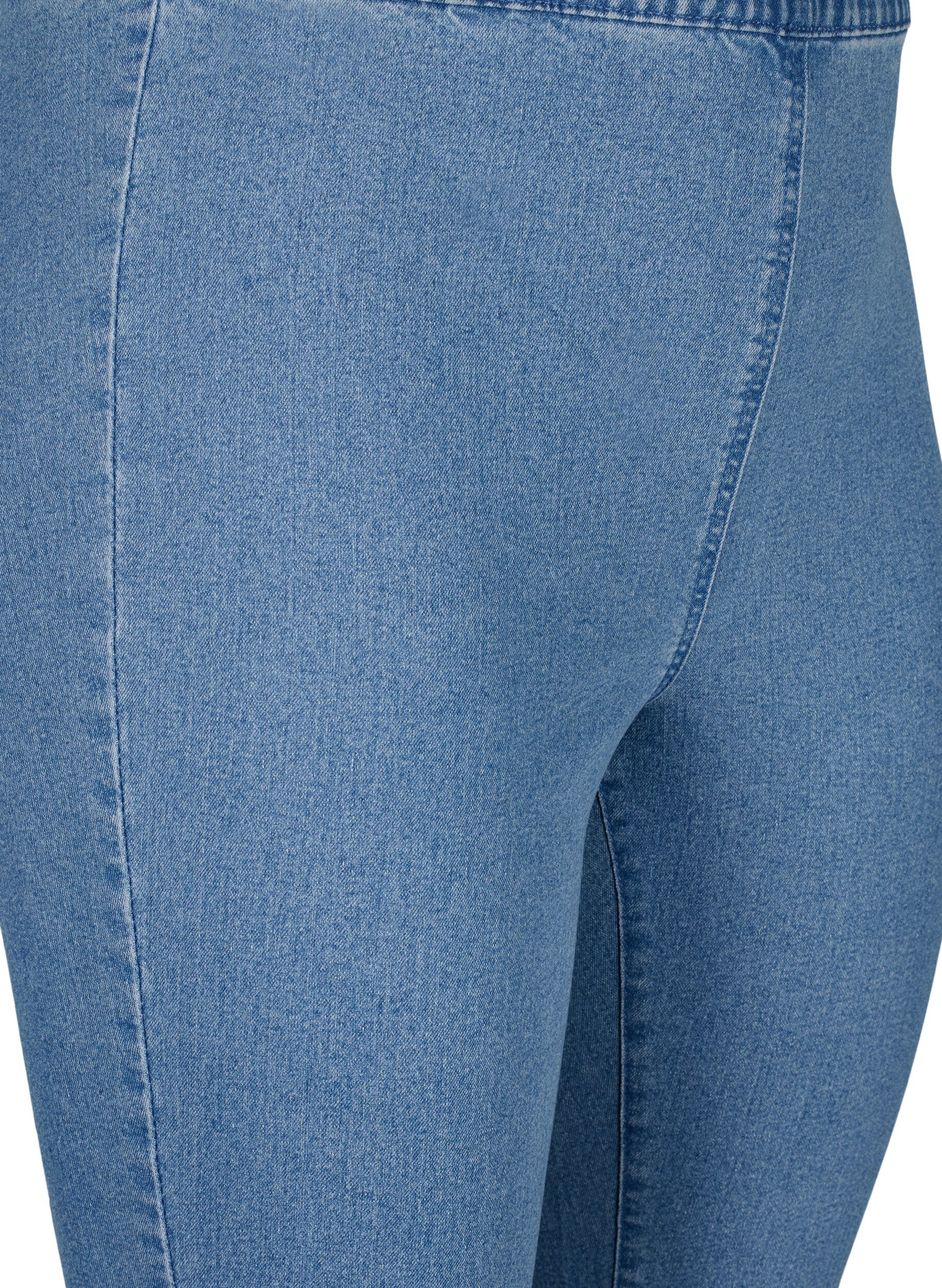 ZizziFLASH - denim capri broek met hoge taille en slanke pasvorm, Blauw, Packshot image number 2