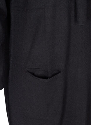 Robe en maille à manches longues avec poches, Black, Packshot image number 3