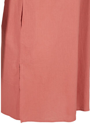 Robe à manches courtes en coton mélangé avec du lin, Canyon Rose, Packshot image number 3