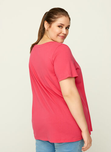 T-shirt coton avec joli imprimé , Azalea, Model image number 1