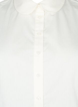 Chemise ample avec col en coton, Bright White, Packshot image number 2