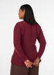 Jersey blouse met een geribde textuur en een A-lijn pasvorm, Rood, Model image number 2