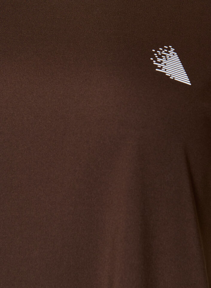 Effen gekleurd trainingsshirt, Bruin, Packshot image number 2